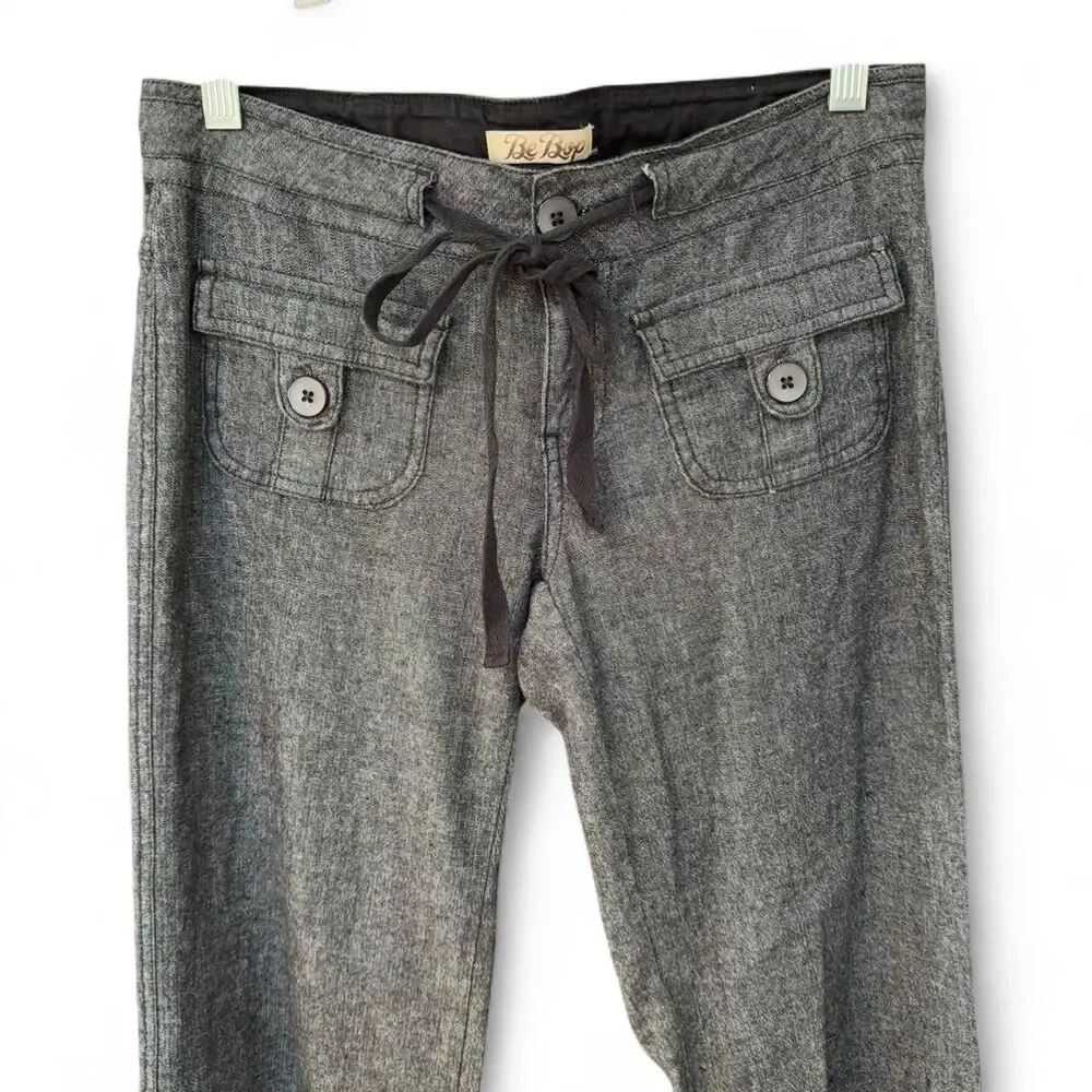 Vintage y2K BeBop grey low rise pants size 5 fits 29